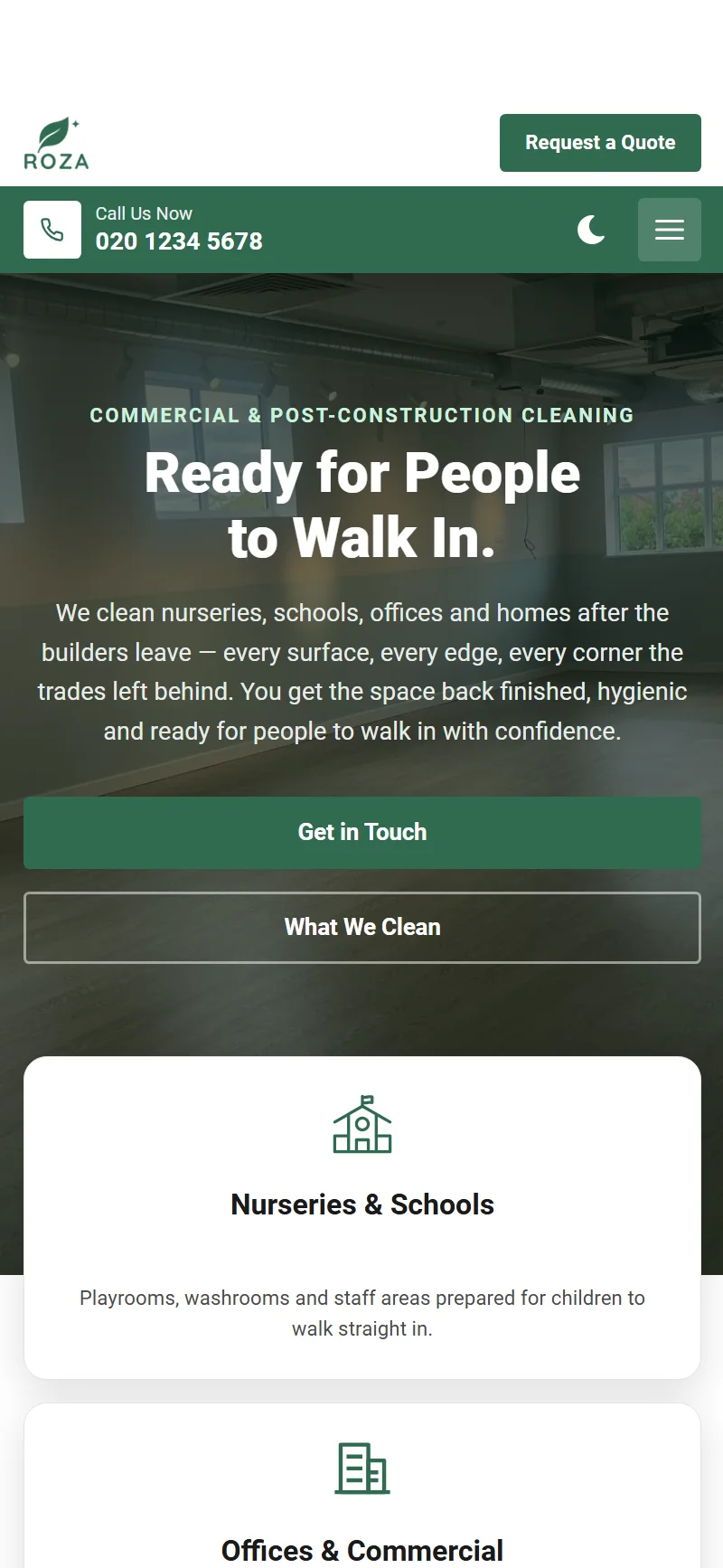 Roza Cleaning Solutions mobile